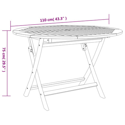 Garden Dining Set | Wood | Solid Acacia wood | 5 piece set |  Foldable