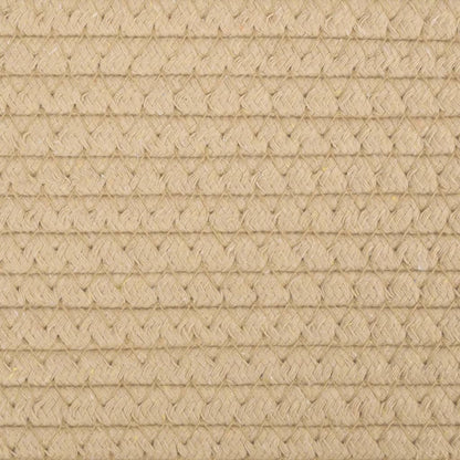 Storage Baskets 2 pcs Beige and White Ø24x18 cm Cotton