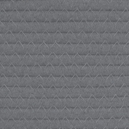 Storage Basket Grey and White Ø40x25 cm Cotton