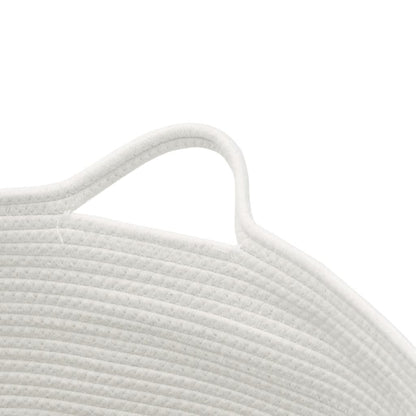 Laundry Basket Grey and White Ø55x36 cm Cotton
