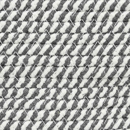 Laundry Basket Grey and White Ø55x36 cm Cotton