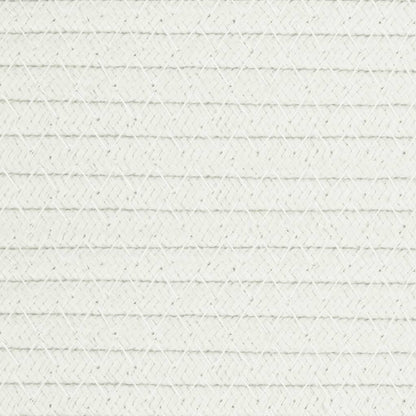 Laundry Basket Beige and White Ø55x36 cm Cotton