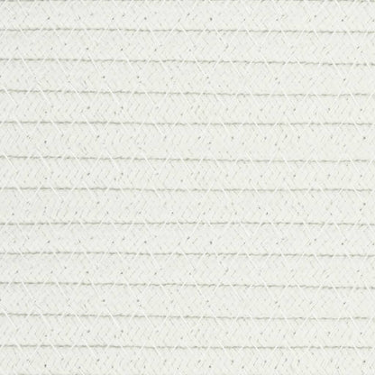 Laundry Basket Beige and White Ø60x36 cm Cotton