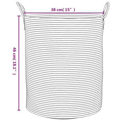 Storage Basket Grey and White Ø38x46 cm Cotton
