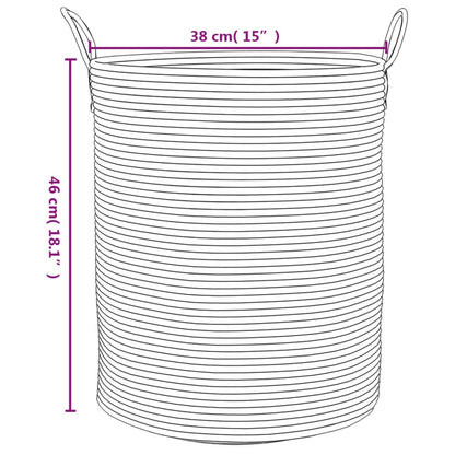 Storage Basket Brown and White Ø38x46 cm Cotton