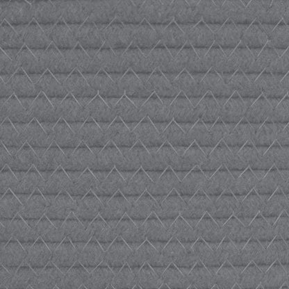 Storage Basket Grey and White Ø51x33 cm Cotton