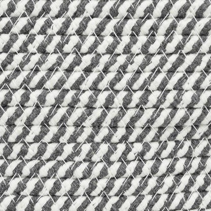 Storage Basket Grey and White Ø51x33 cm Cotton
