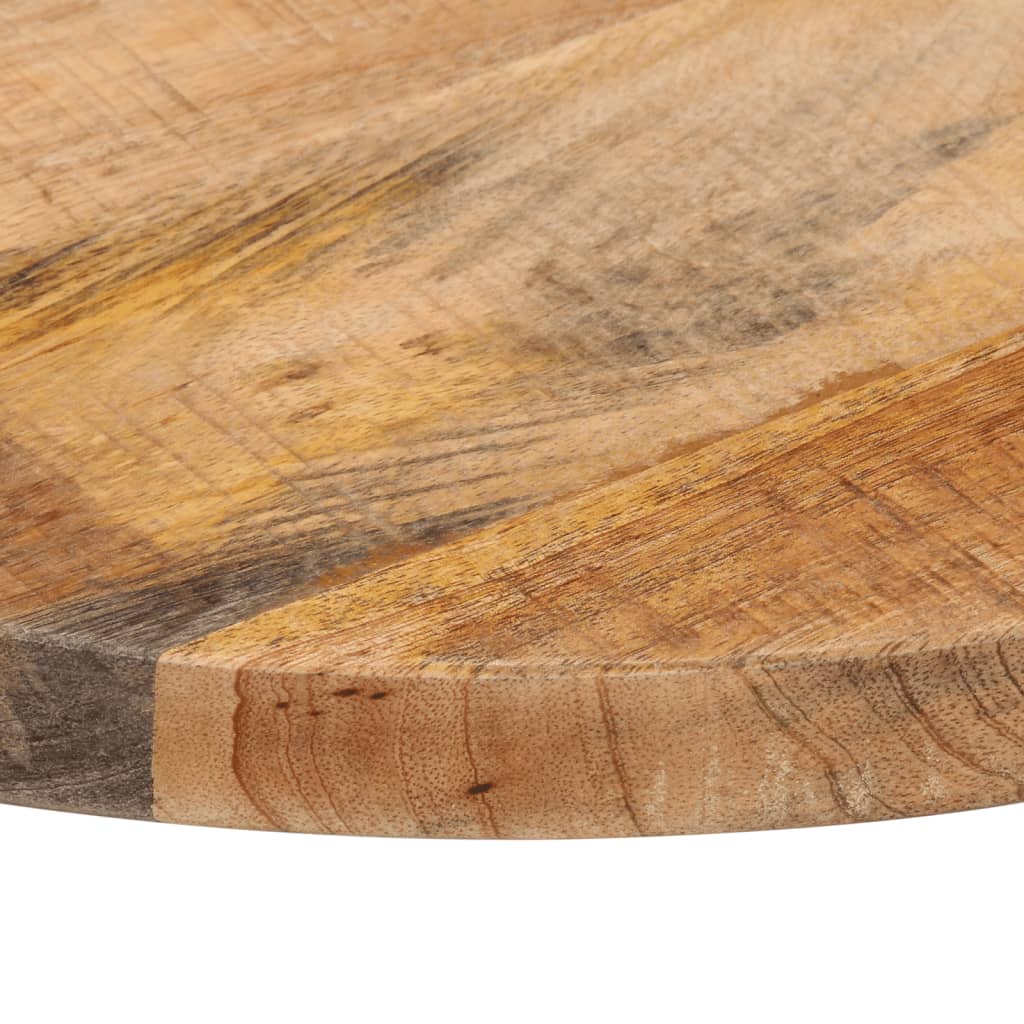 Table Top Ø 50x3.8 cm Round Solid Wood Rough Mango
