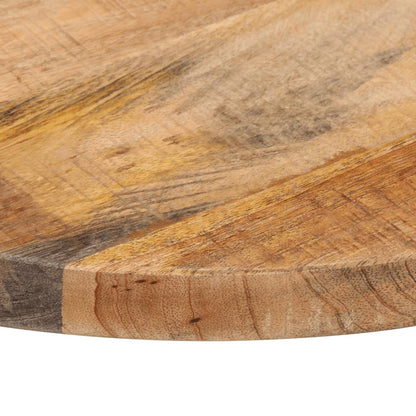 Table Top Ø 50x3.8 cm Round Solid Wood Rough Mango