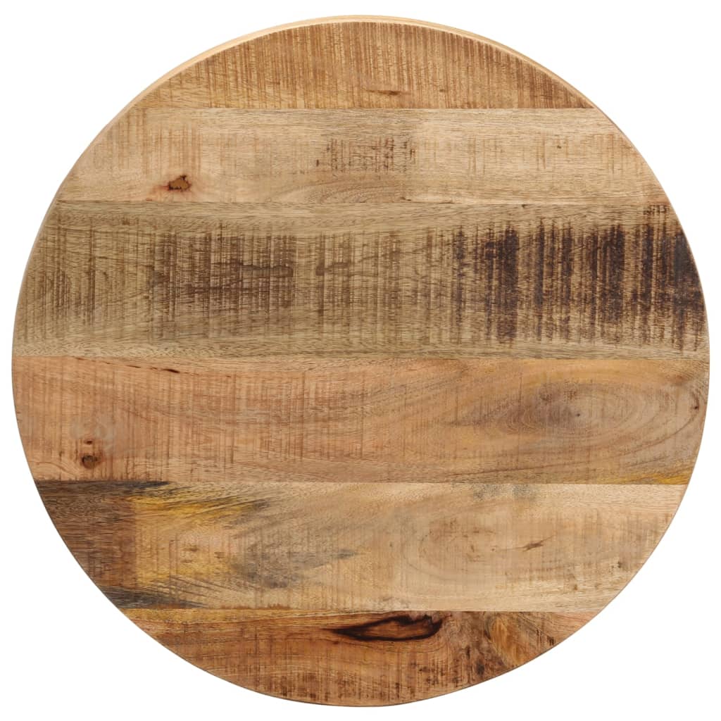 Table Top Ø 60x3.8 cm Round Solid Wood Rough Mango