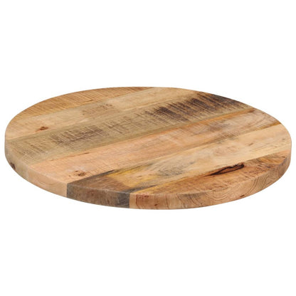 Table Top Ø 60x3.8 cm Round Solid Wood Rough Mango