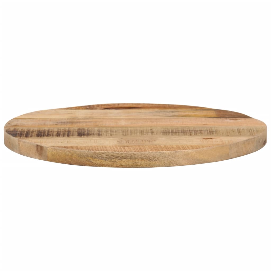Table Top Ø 60x3.8 cm Round Solid Wood Rough Mango