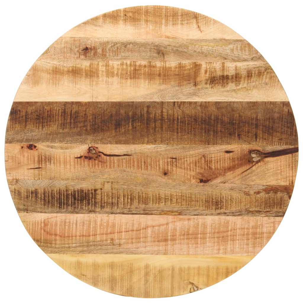 Table Top Ø 80x3.8 cm Round Solid Wood Rough Mango