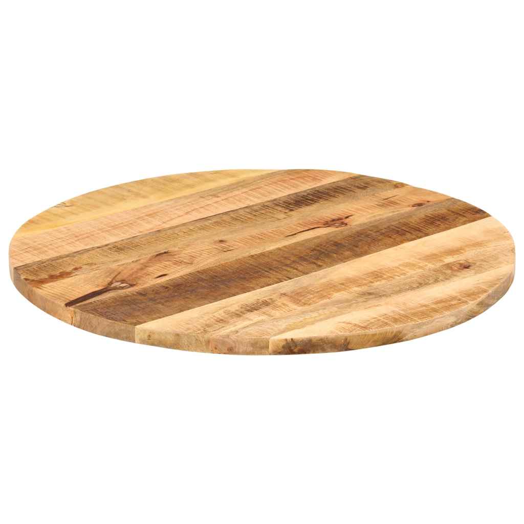 Table Top Ø 80x3.8 cm Round Solid Wood Rough Mango