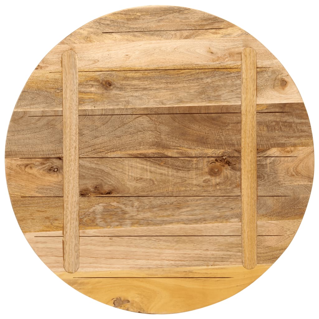 Table Top Ø 80x3.8 cm Round Solid Wood Rough Mango