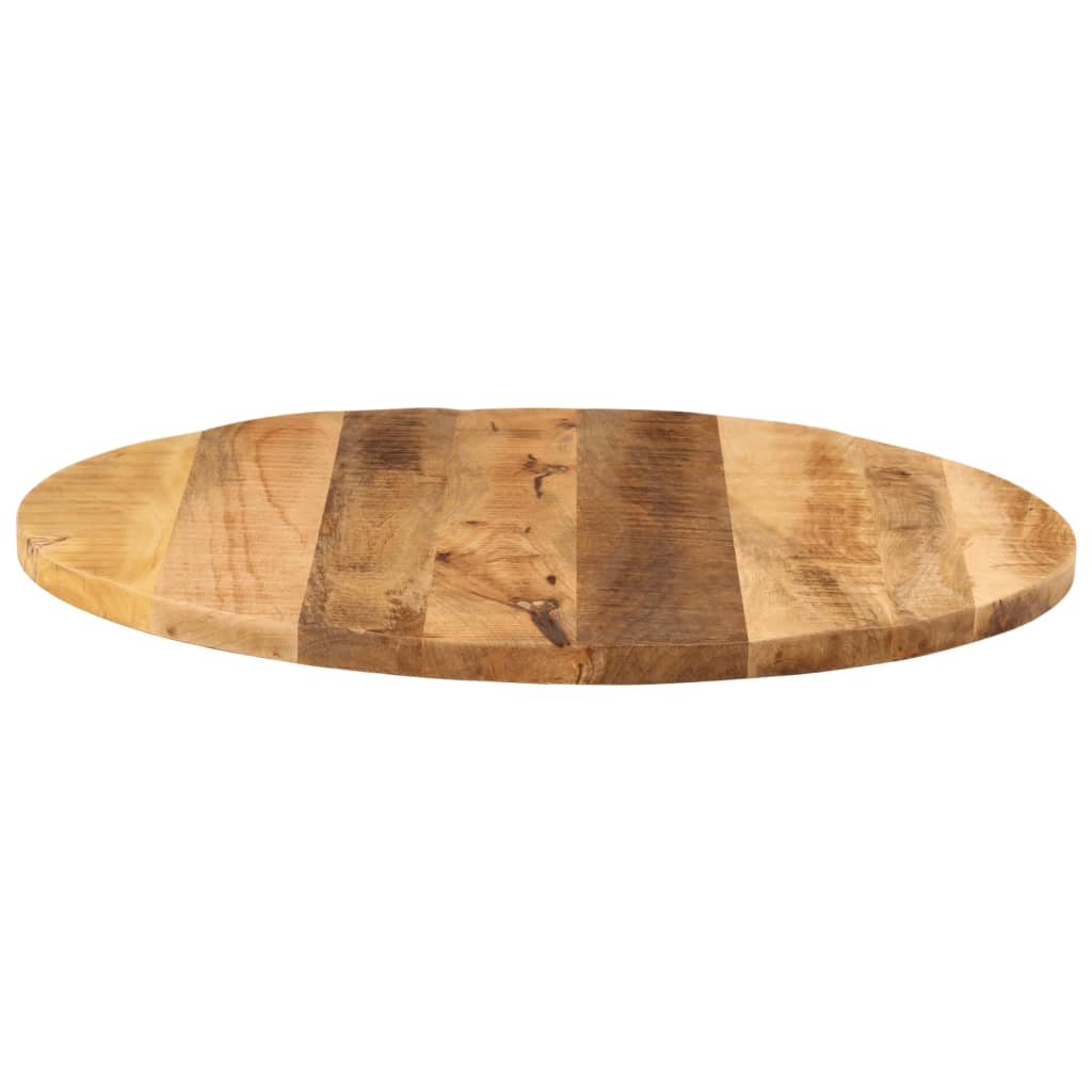 Table Top Ø 90x3.8 cm Round Solid Wood Rough Mango