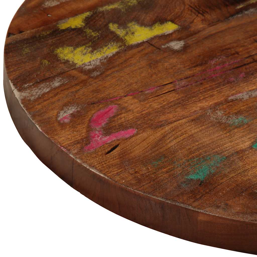 Table Top Ø 40x1.5 cm Round Solid Wood Reclaimed