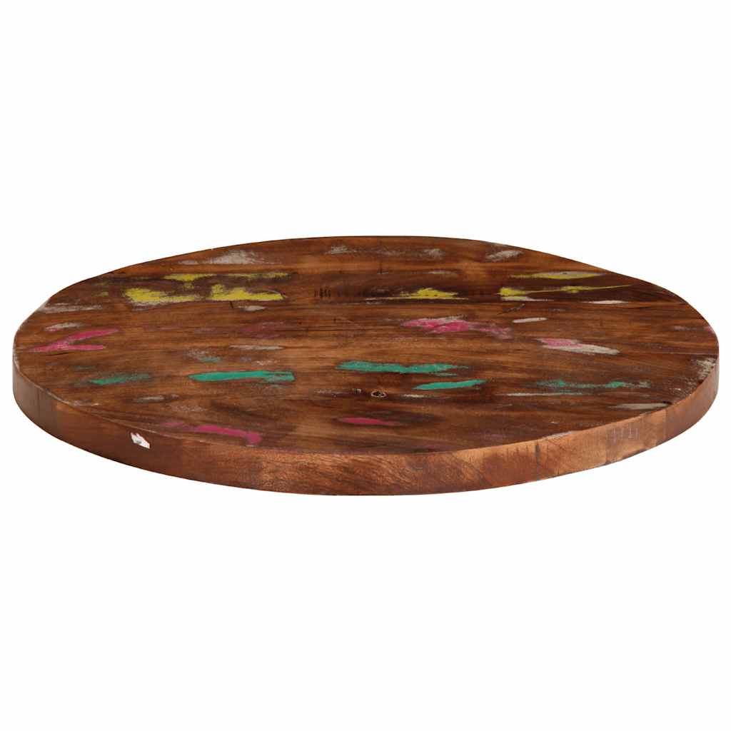 Table Top Ø 40x2.5 cm Round Solid Wood Reclaimed