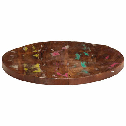Table Top Ø 40x2.5 cm Round Solid Wood Reclaimed