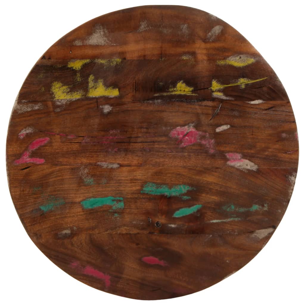Table Top Ø 50x3.8 cm Round Solid Wood Reclaimed