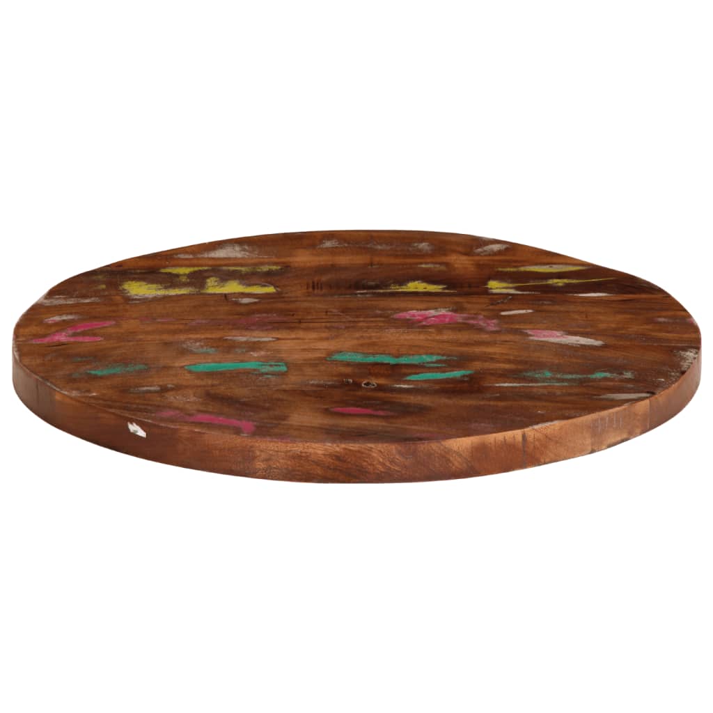 Table Top Ø 50x3.8 cm Round Solid Wood Reclaimed