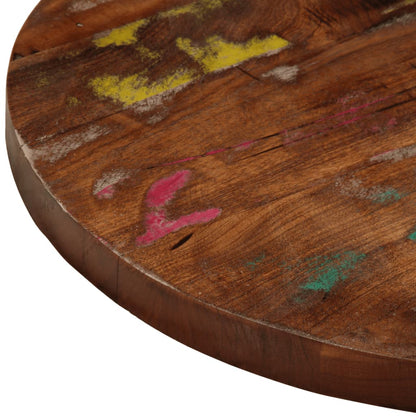 Table Top Ø 50x3.8 cm Round Solid Wood Reclaimed