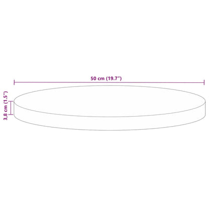 Table Top Ø 50x3.8 cm Round Solid Wood Reclaimed