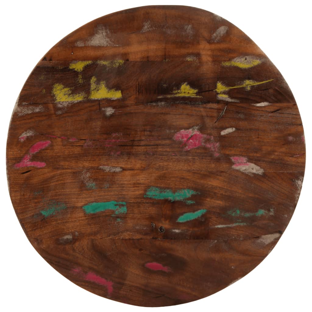 Table Top Ø 60x3.8 cm Round Solid Wood Reclaimed