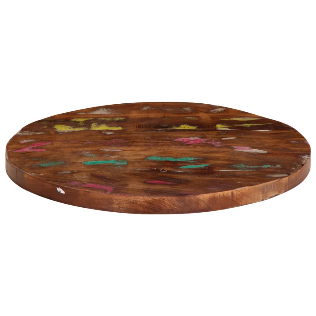 Table Top Ø 60x3.8 cm Round Solid Wood Reclaimed
