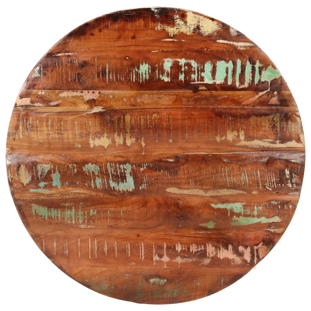 Table Top Ø 70x2.5 cm Round Solid Wood Reclaimed