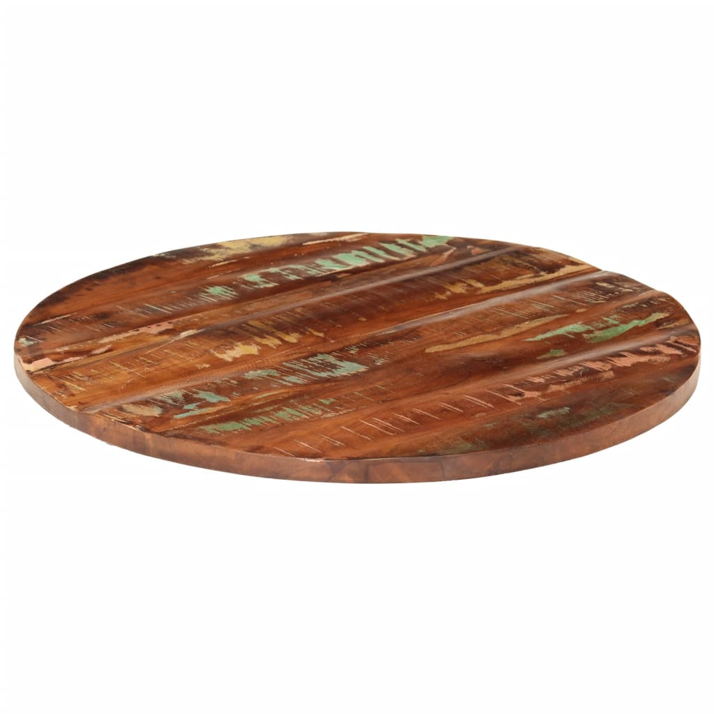 Table Top Ø 70x2.5 cm Round Solid Wood Reclaimed