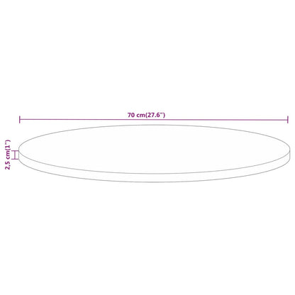 Table Top Ø 70x2.5 cm Round Solid Wood Reclaimed
