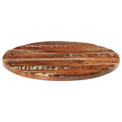 Table Top Ø 70x3.8 cm Round Solid Wood Reclaimed