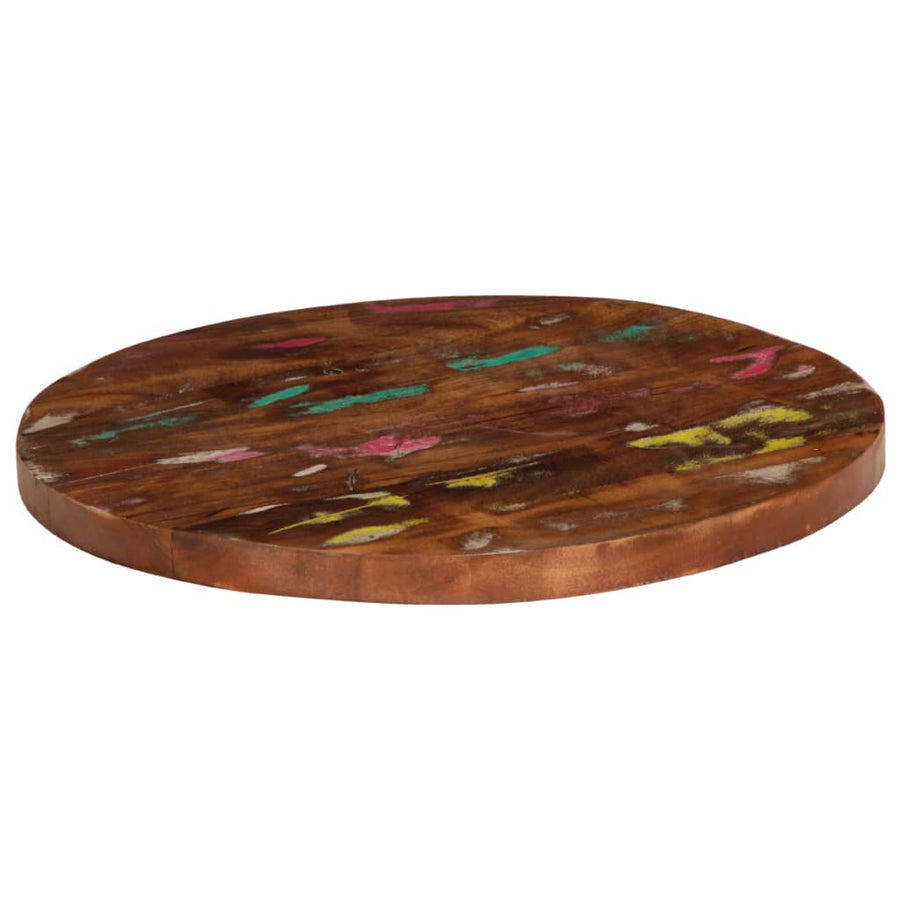 Table Top Ø 90x2.5 cm Round Solid Wood Reclaimed