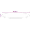 Table Top Ø 90x2.5 cm Round Solid Wood Reclaimed