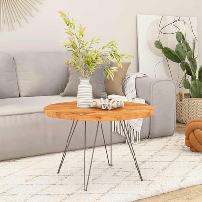 Table Top Ø40x2.5 cm Round Solid Wood Acacia