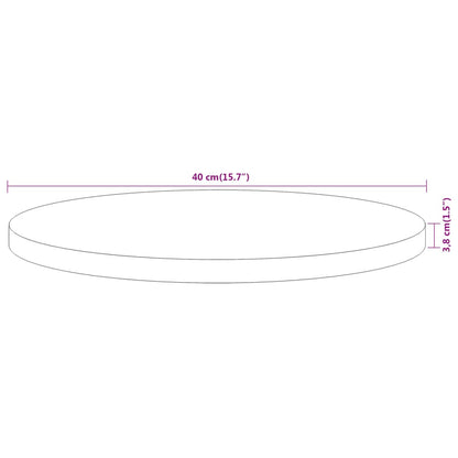 Table Top Ø40x3.8 cm Round Solid Wood Acacia