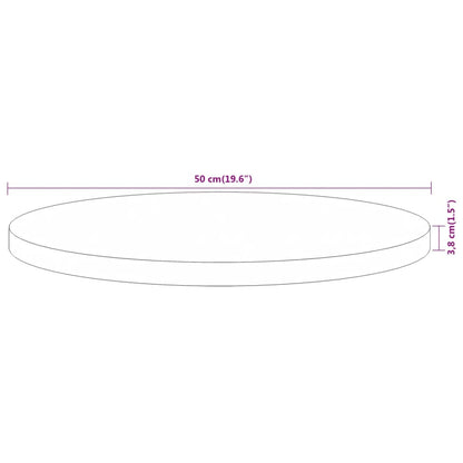 Table Top Ø50x3.8 cm Round Solid Wood Acacia