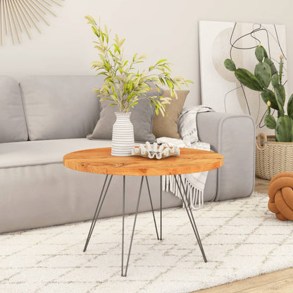 Table Top Ø60x3.8 cm Round Solid Wood Acacia