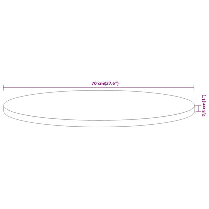 Table Top Ø70x2.5 cm Round Solid Wood Acacia