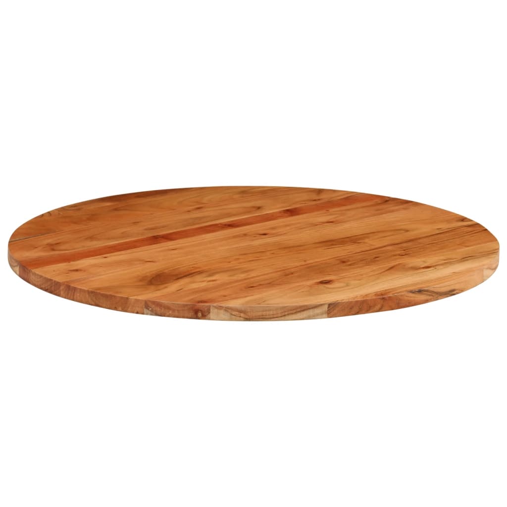 Table Top Ø70x3.8 cm Round Solid Wood Acacia
