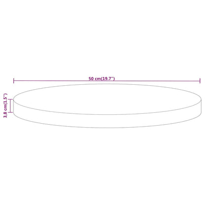 Table Top Ø 50x3.8 cm Round Solid Wood Mango