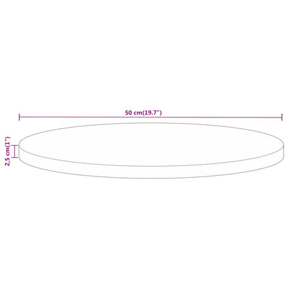 Table Top Ø 50x2.5 cm Round Solid Wood Mango