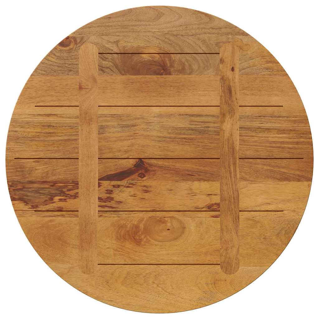 Table Top Ø 70x3.8 cm Round Solid Wood Mango