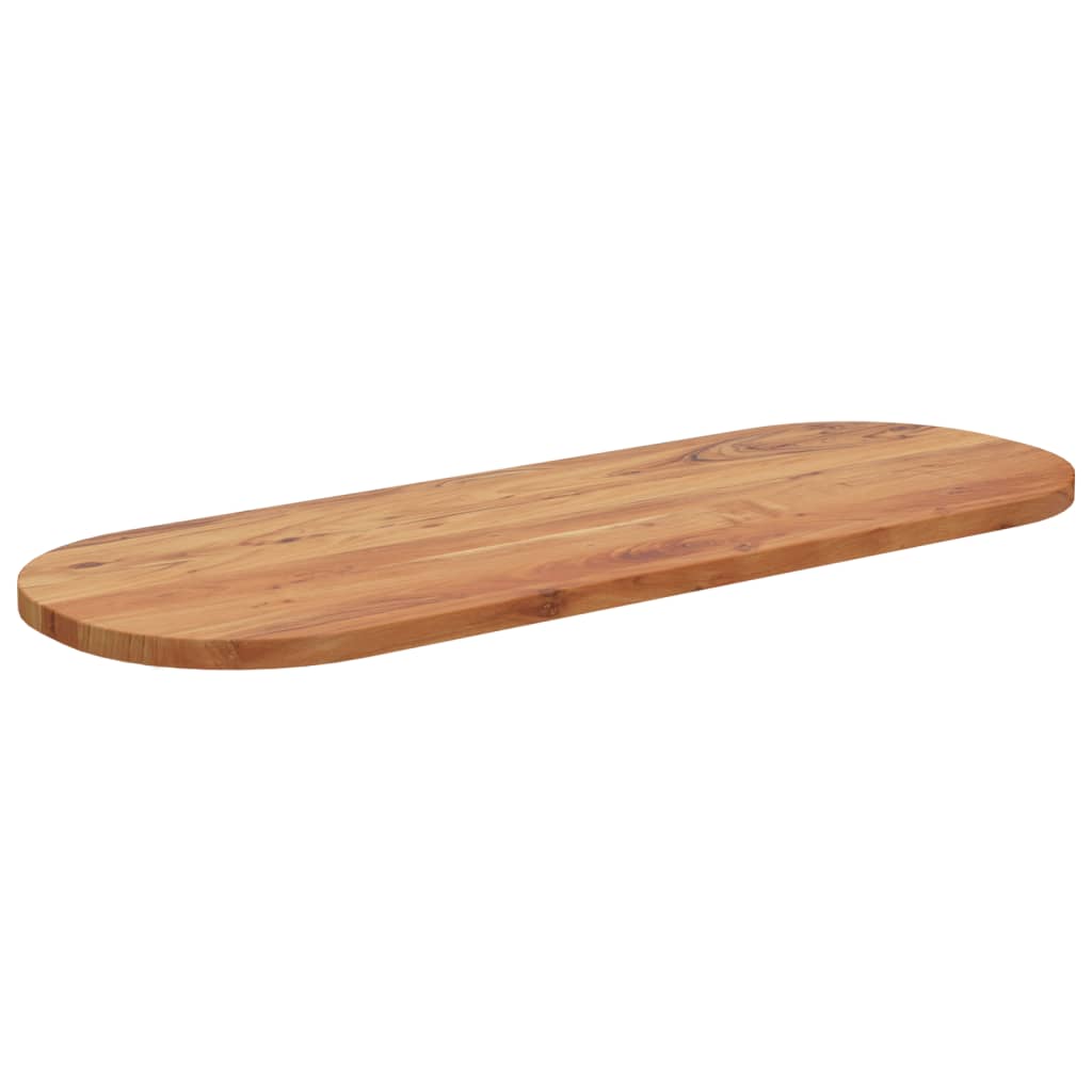 Table Top 110x40x2.5 cm Oval Solid Wood Acacia