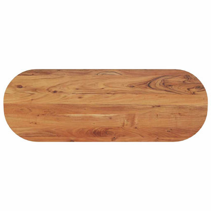Table Top 140x50x2.5 cm Oval Solid Wood Acacia