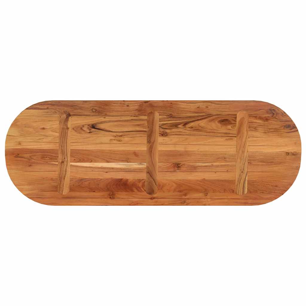 Table Top 140x50x2.5 cm Oval Solid Wood Acacia