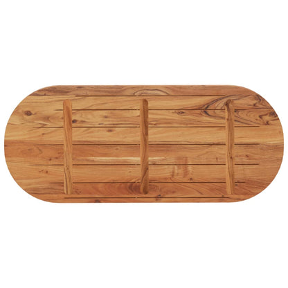 Table Top 140x60x2.5 cm Oval Solid Wood Acacia