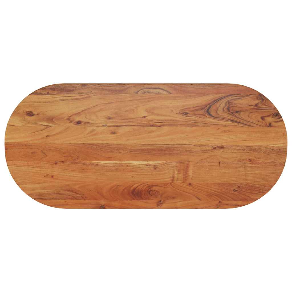 Table Top 90x40x3.8 cm Oval Solid Wood Acacia