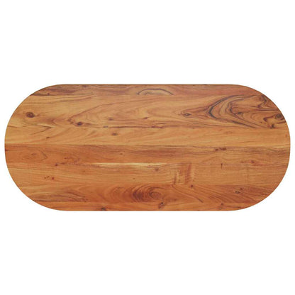 Table Top 90x40x3.8 cm Oval Solid Wood Acacia